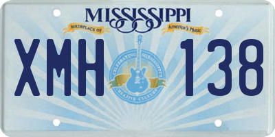 MS license plate XMH138