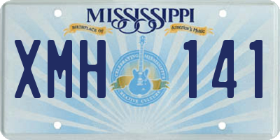 MS license plate XMH141
