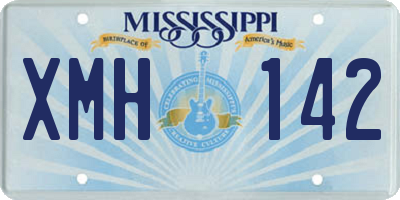 MS license plate XMH142