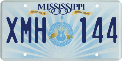 MS license plate XMH144