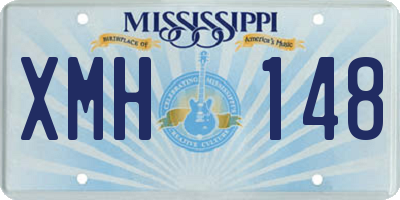 MS license plate XMH148