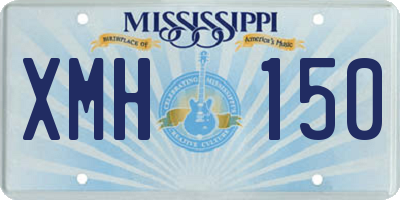 MS license plate XMH150