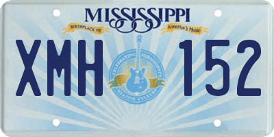 MS license plate XMH152