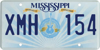 MS license plate XMH154
