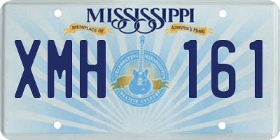 MS license plate XMH161