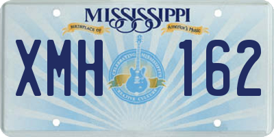 MS license plate XMH162