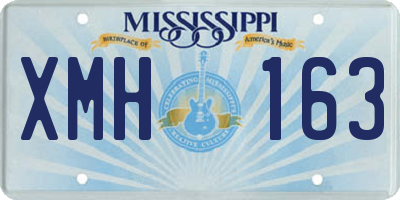 MS license plate XMH163