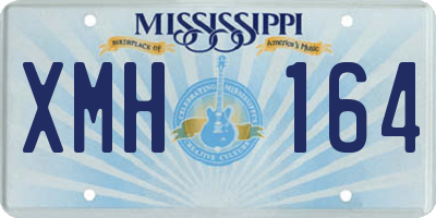 MS license plate XMH164