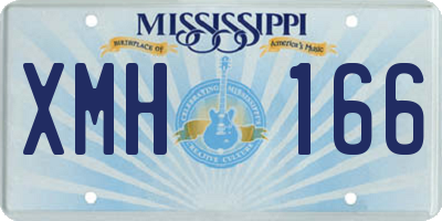 MS license plate XMH166