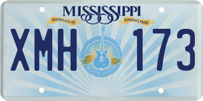 MS license plate XMH173