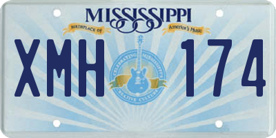 MS license plate XMH174