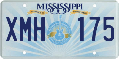 MS license plate XMH175