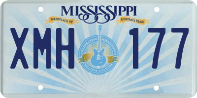 MS license plate XMH177