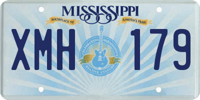 MS license plate XMH179