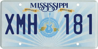 MS license plate XMH181