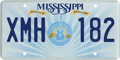MS license plate XMH182