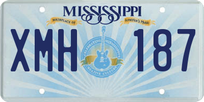 MS license plate XMH187