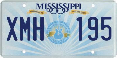 MS license plate XMH195