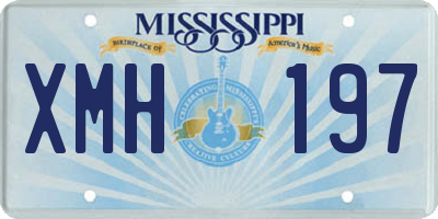 MS license plate XMH197