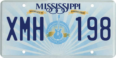 MS license plate XMH198