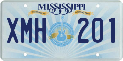 MS license plate XMH201
