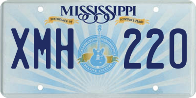 MS license plate XMH220