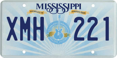 MS license plate XMH221