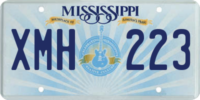MS license plate XMH223