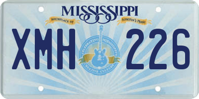 MS license plate XMH226