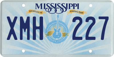 MS license plate XMH227