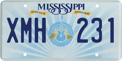 MS license plate XMH231