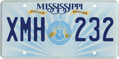 MS license plate XMH232