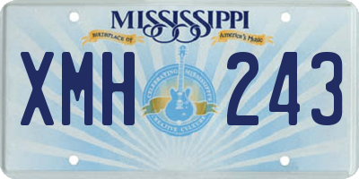 MS license plate XMH243