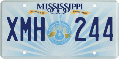 MS license plate XMH244