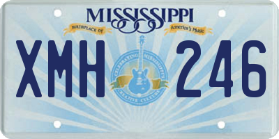 MS license plate XMH246