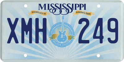 MS license plate XMH249