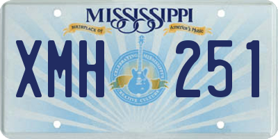MS license plate XMH251
