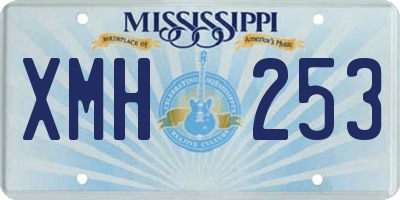 MS license plate XMH253