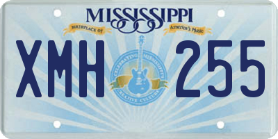 MS license plate XMH255