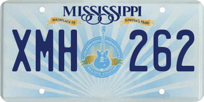 MS license plate XMH262