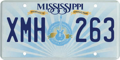 MS license plate XMH263