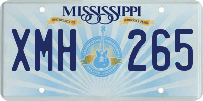 MS license plate XMH265