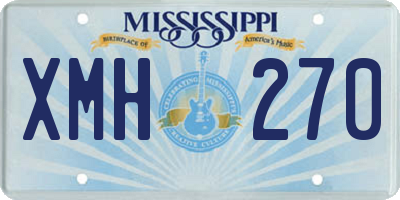 MS license plate XMH270