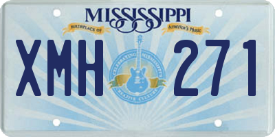 MS license plate XMH271