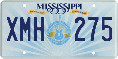 MS license plate XMH275