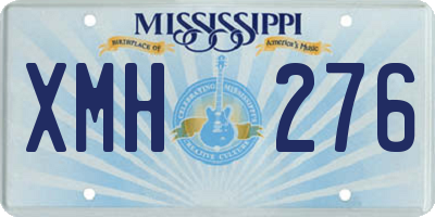 MS license plate XMH276