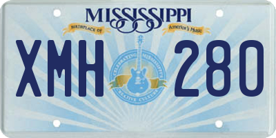MS license plate XMH280