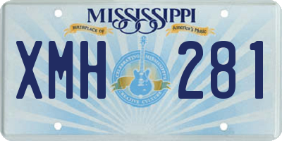 MS license plate XMH281