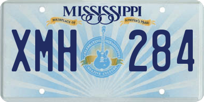 MS license plate XMH284