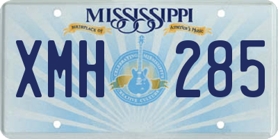 MS license plate XMH285